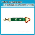 Custom logo polyester  short keychain lanyard